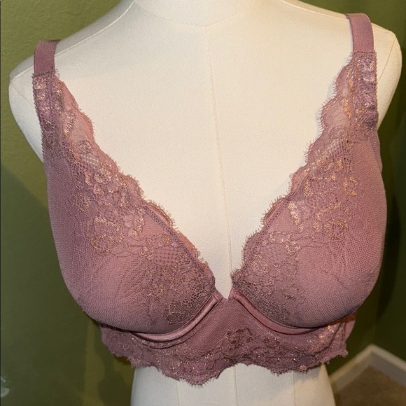 Ambrielle Other - Lace Trim Mauve Bra